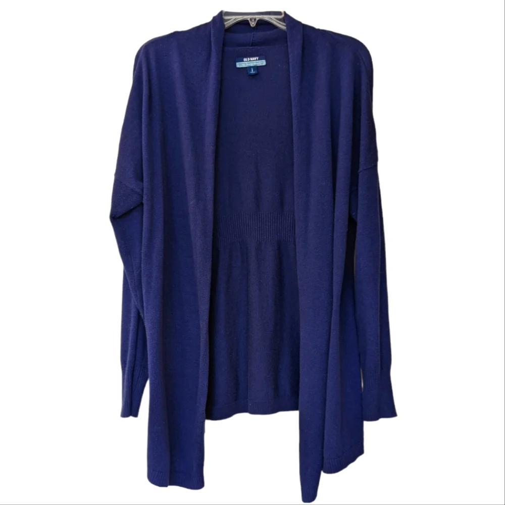 Old Navy Maternity open cardigan sweater in blue Women's size Large Lightweight
